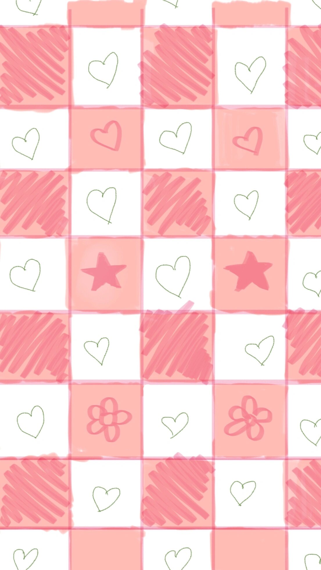 每日一图|粉白格壁纸 今日关键词:粉白 简约 纯色