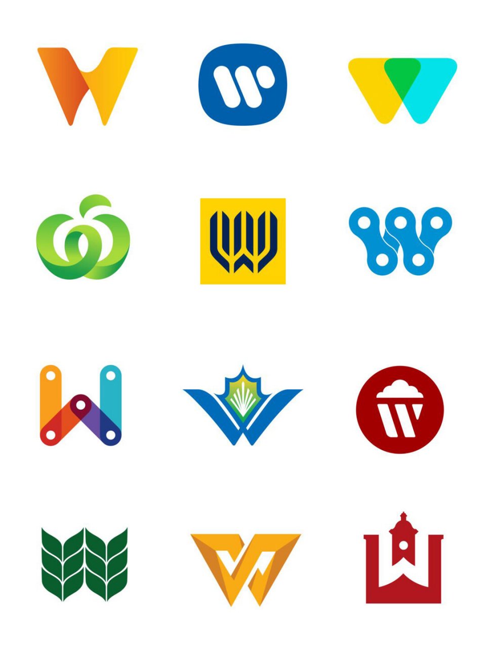 字母w logo设计创意灵感分享 今天分享以字母w为元素的logo设计创意