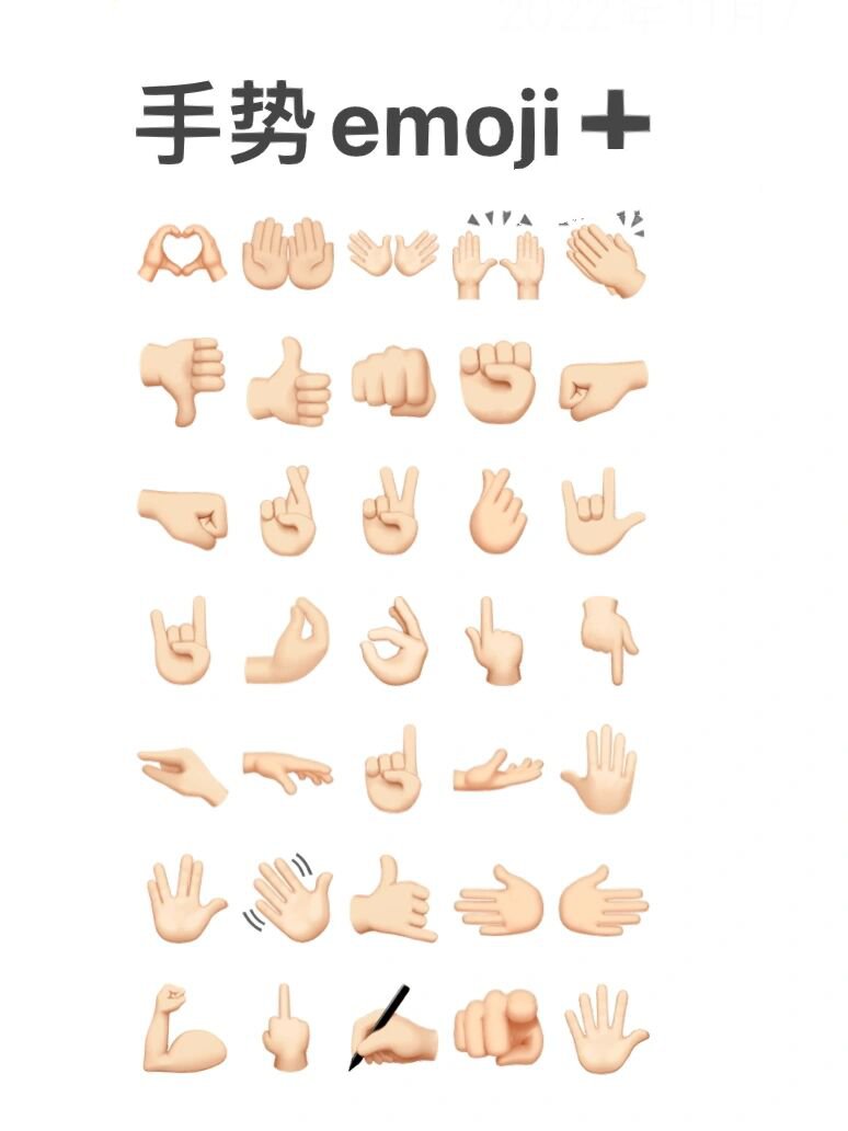 手势emoji➕