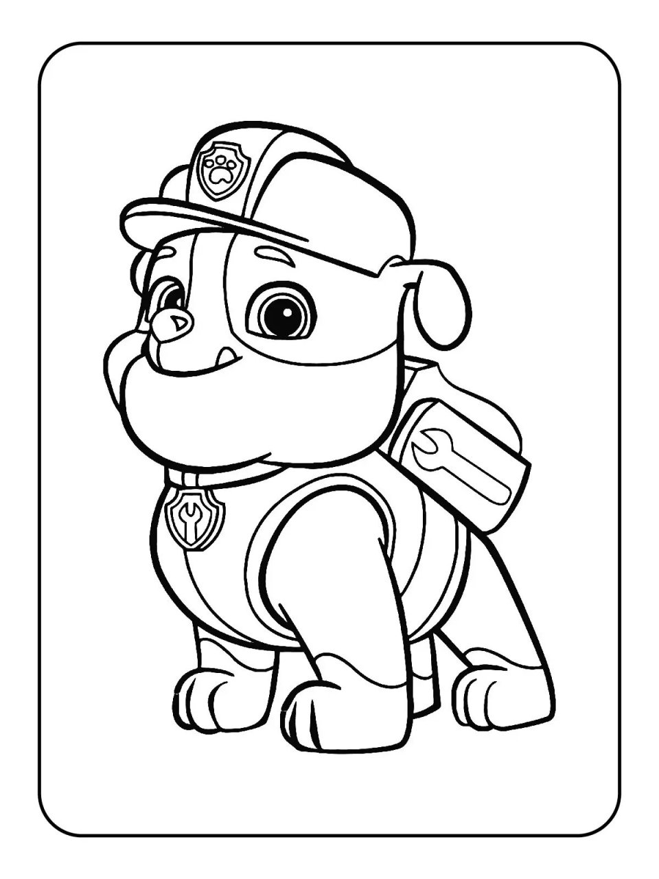 汪汪队简笔画涂色 免费分享 可打印