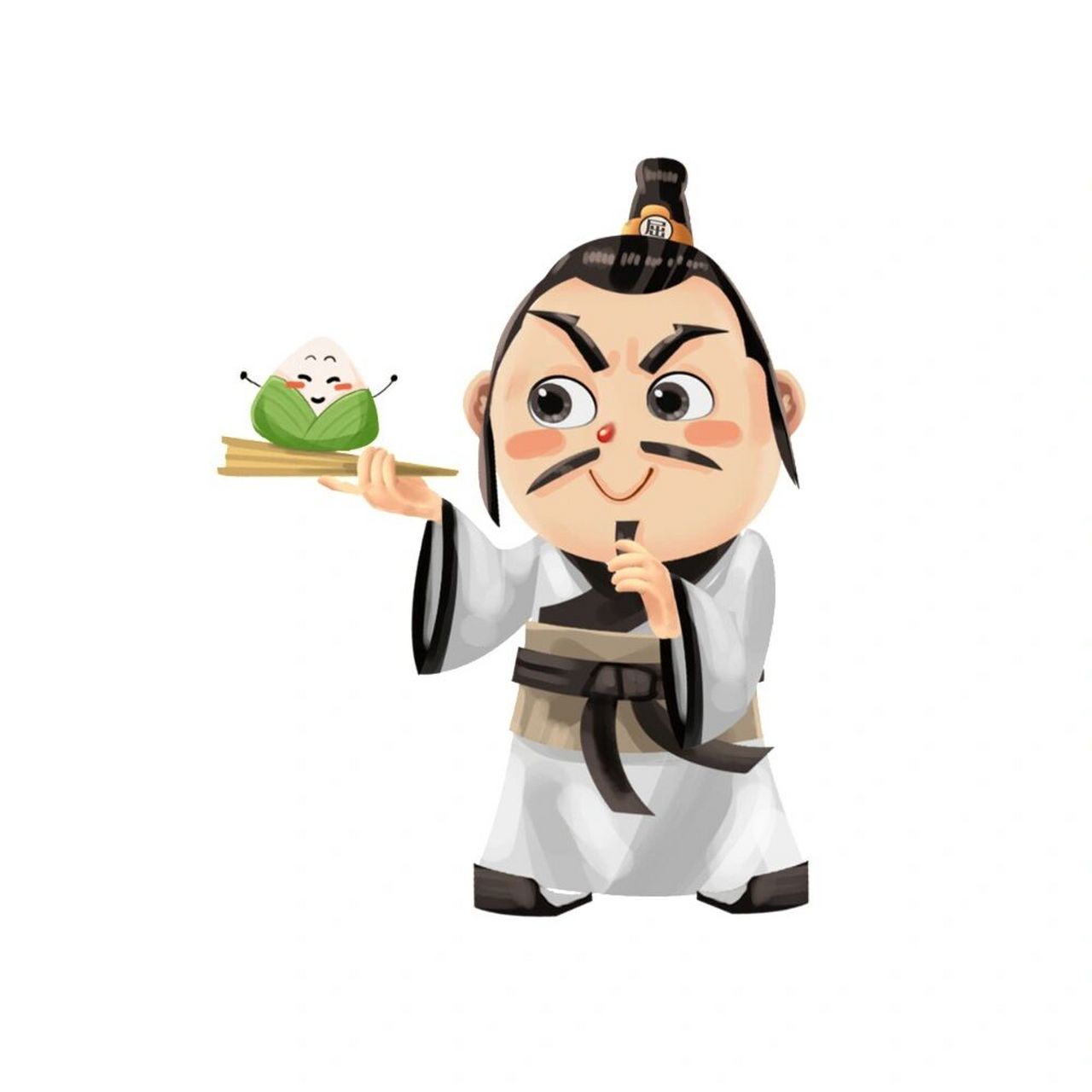 94端午节纪念屈原|卡通人物免抠素材21566 "乘骐骥以驰骋兮,来