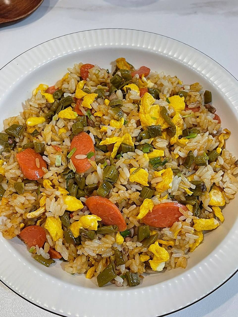 酸豆角蛋炒饭能干一盆!