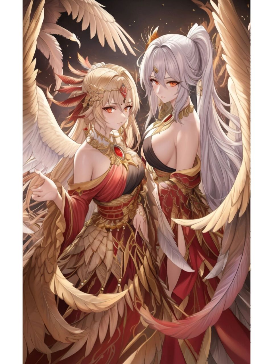 二次元95凤凰神女 二次元神兽拟人"凤凰涅槃,浴火重生"