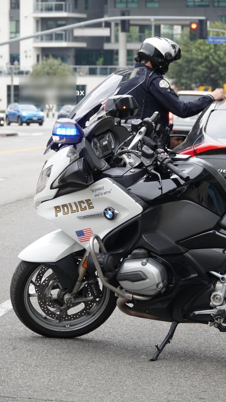 lapd骑警美国警车 机车摄影