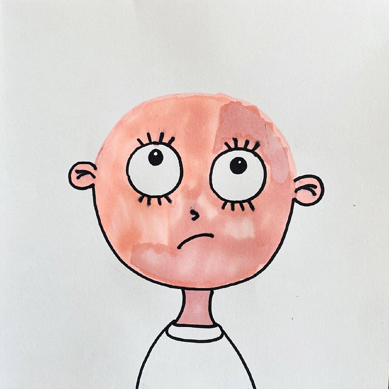 适合4～6岁小朋友的创意美术《卷卷的烦恼》