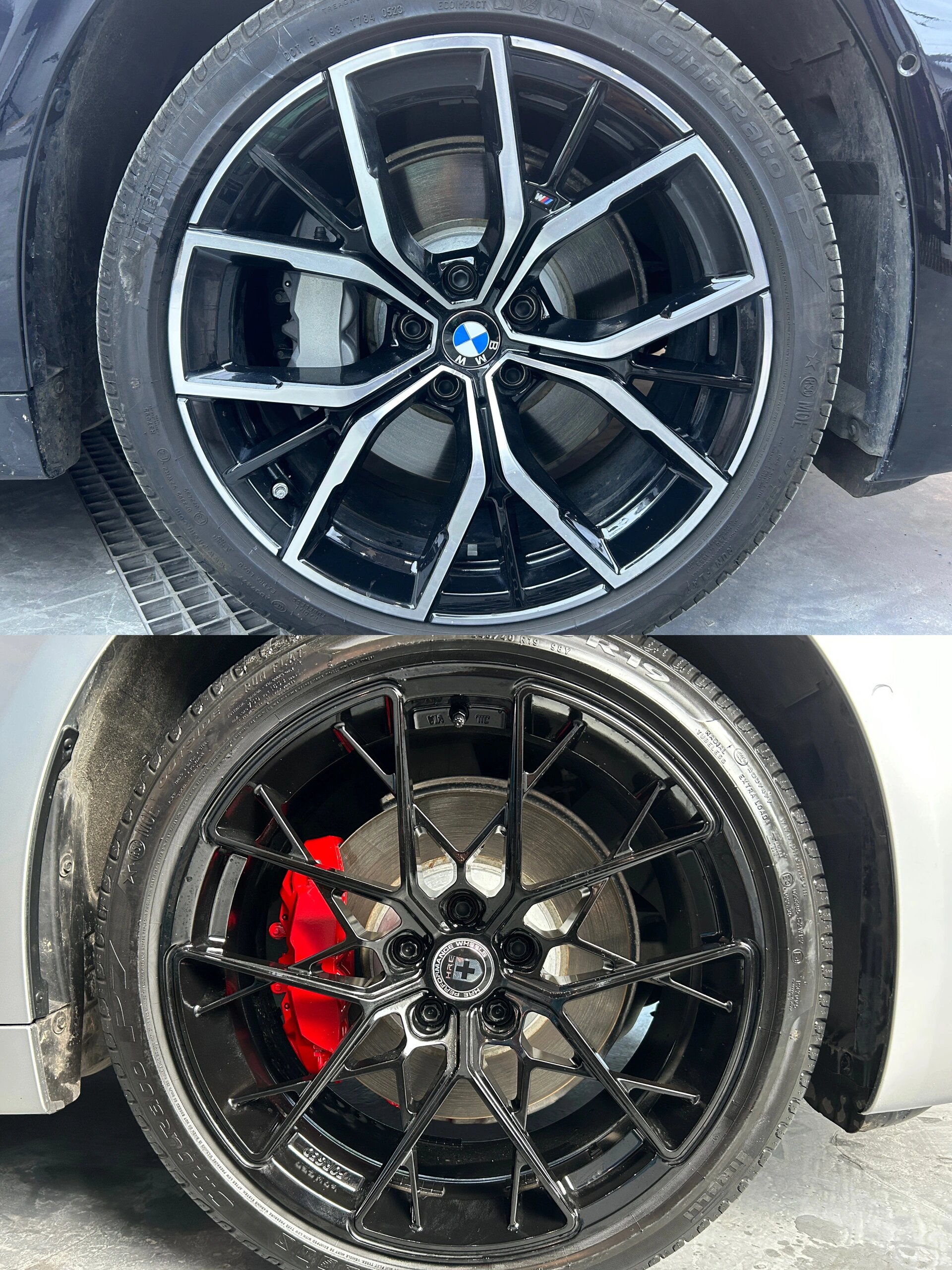 分享宝马5系轮毂卡钳改色的经验 定制锻造轮毂 在抖音上刷了改色视频