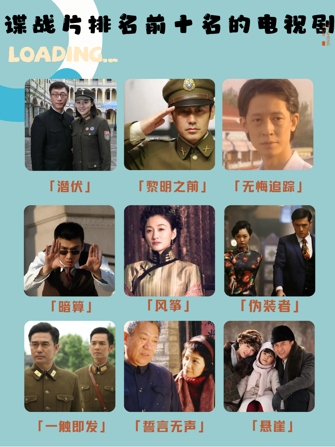 谍战破案电视剧排名