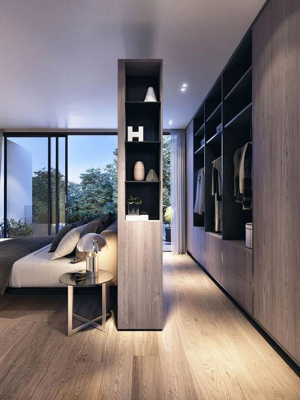 卧室床头不靠墙,加30cm装柜子,多个衣帽间 今天跟大家分享一组卧室