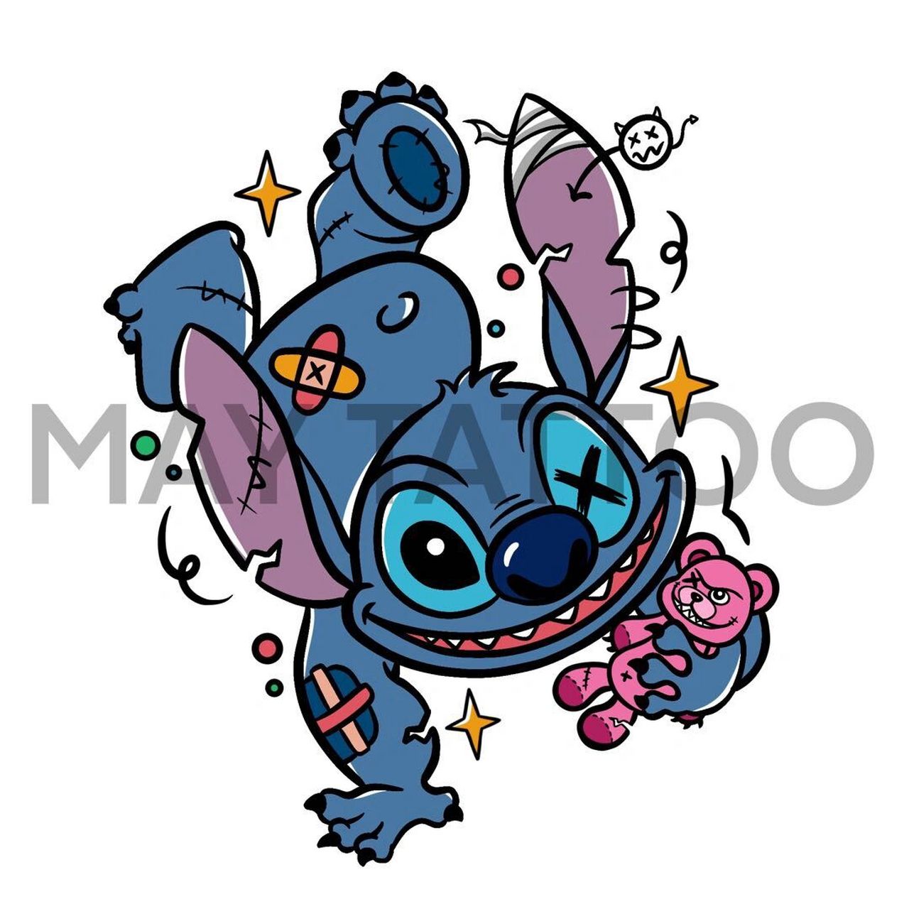 暗黑甜酷纹身手稿 史迪仔大合集newschool 史迪仔大合集来啦 蓝怪物是