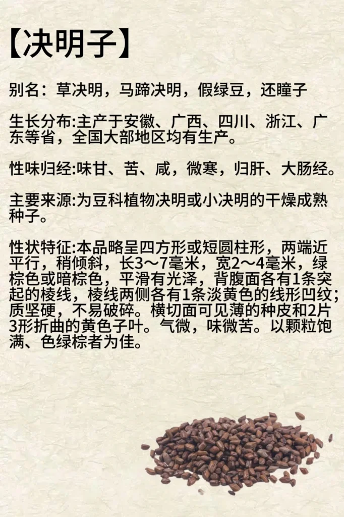 每天认识一种本草植物【决明子】 91别名:草决明,马蹄决明,假绿豆