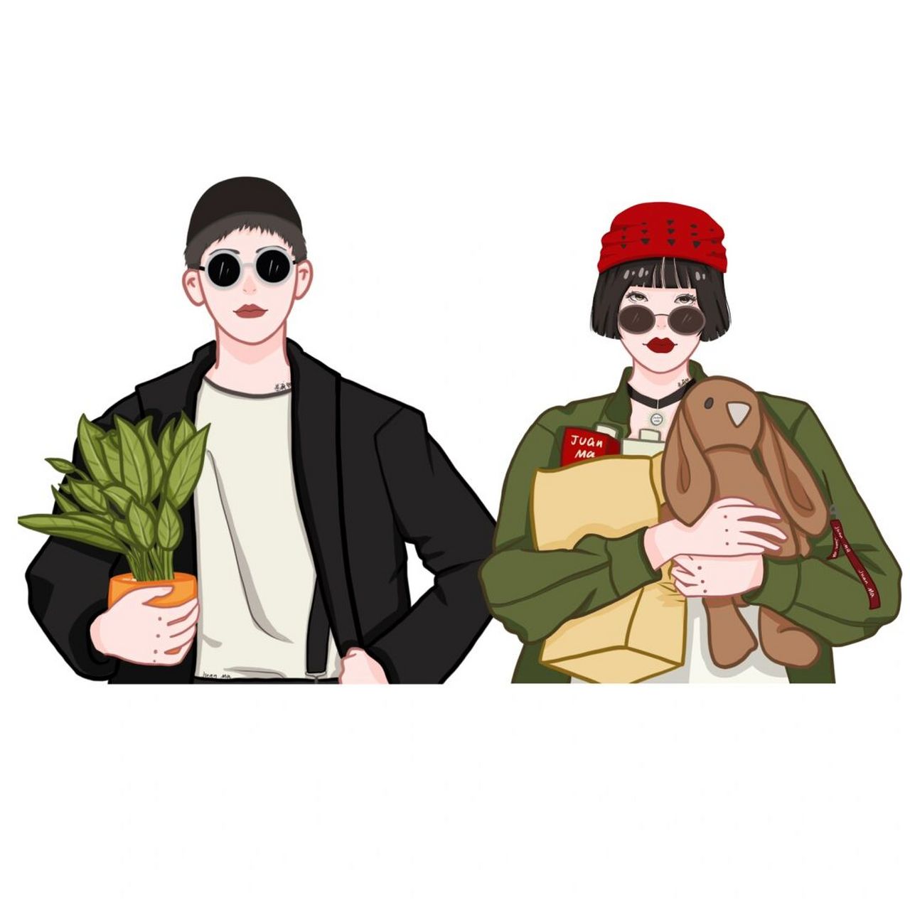 插画 | 情头 | 用自己画风画这个杀手不太冷 78好喜欢这个男头,太帅