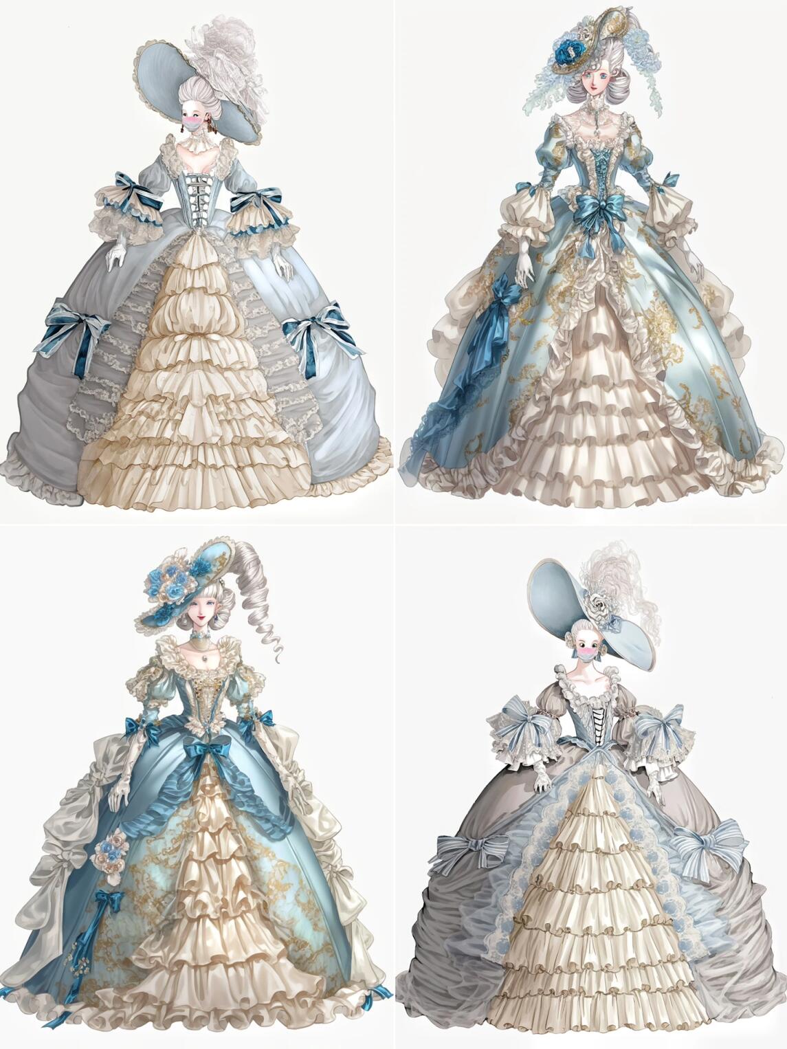 法式宫廷风华丽大裙子礼服