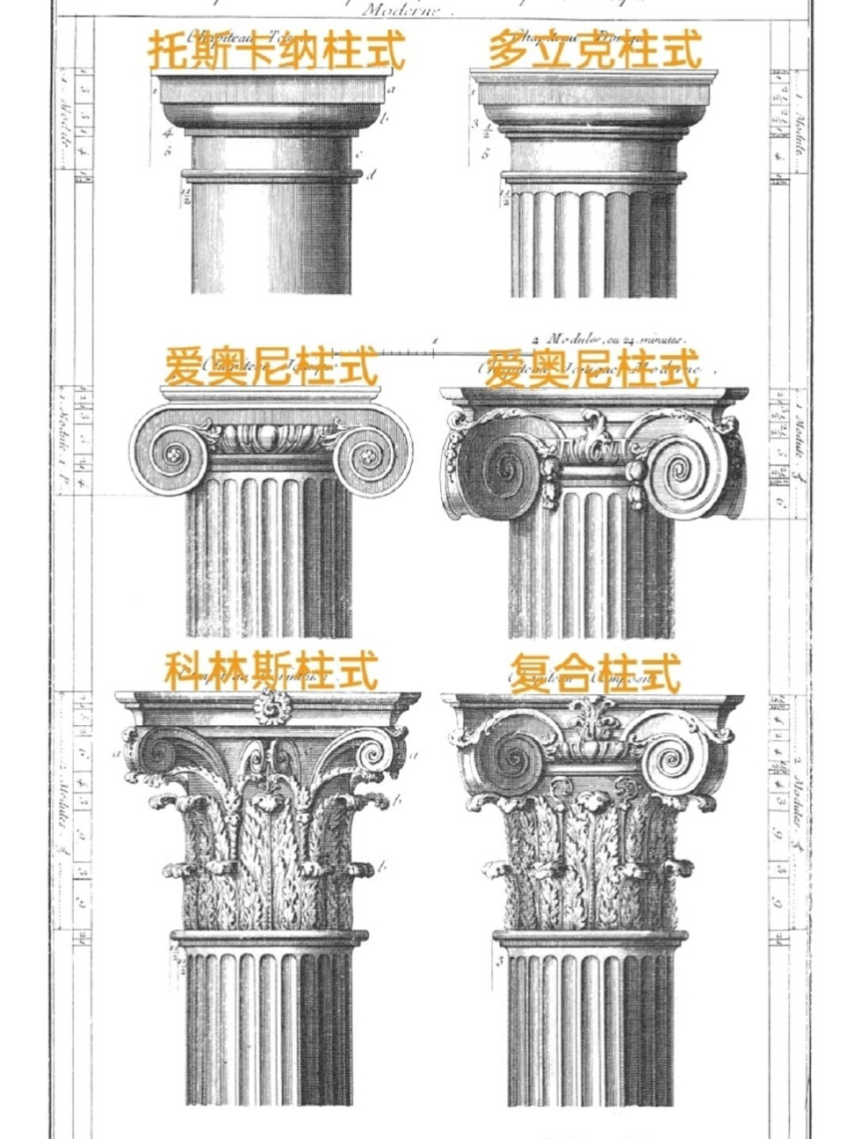多立克柱式结构绘制图片