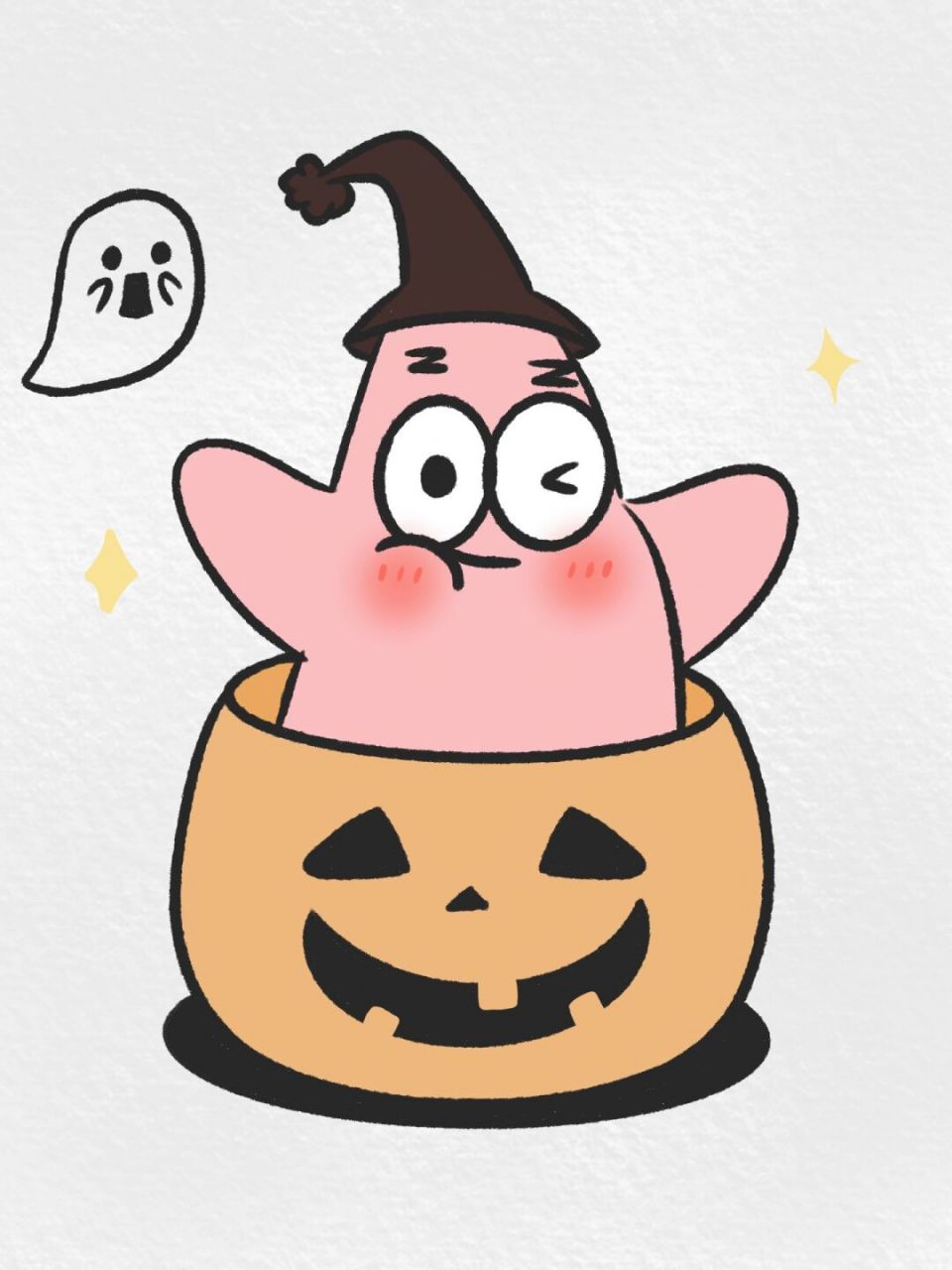 简笔画教程 | 派大星遇上万圣节了 #procreate绘画# #简笔画# #派大星