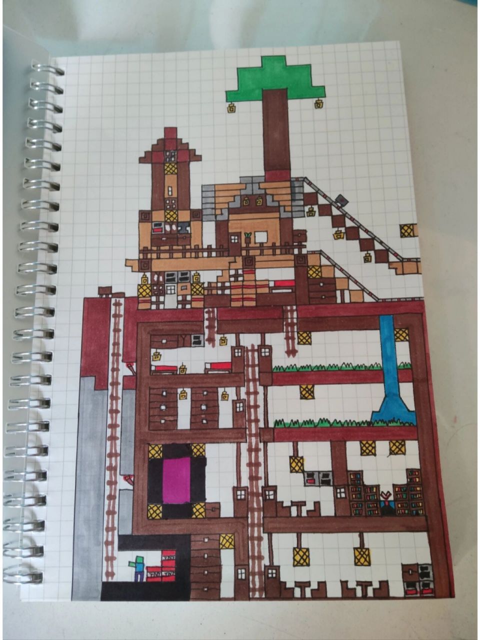 我的世界像素画生存别墅19