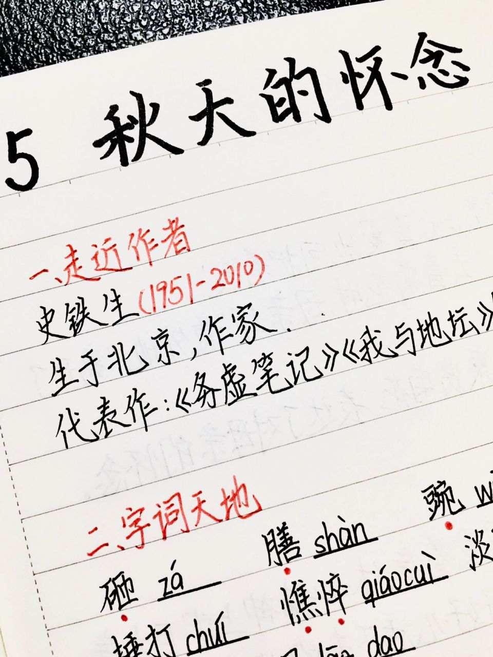 七年级上册 | 语文预习笔记 | 第5课