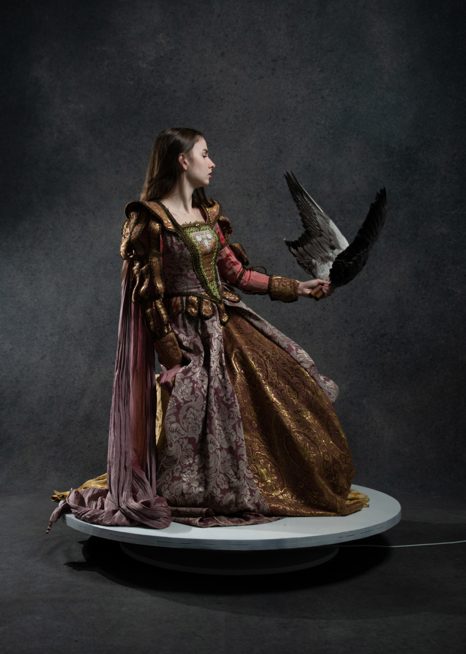 女孩和神鹰#遇见艺术##绘画参考