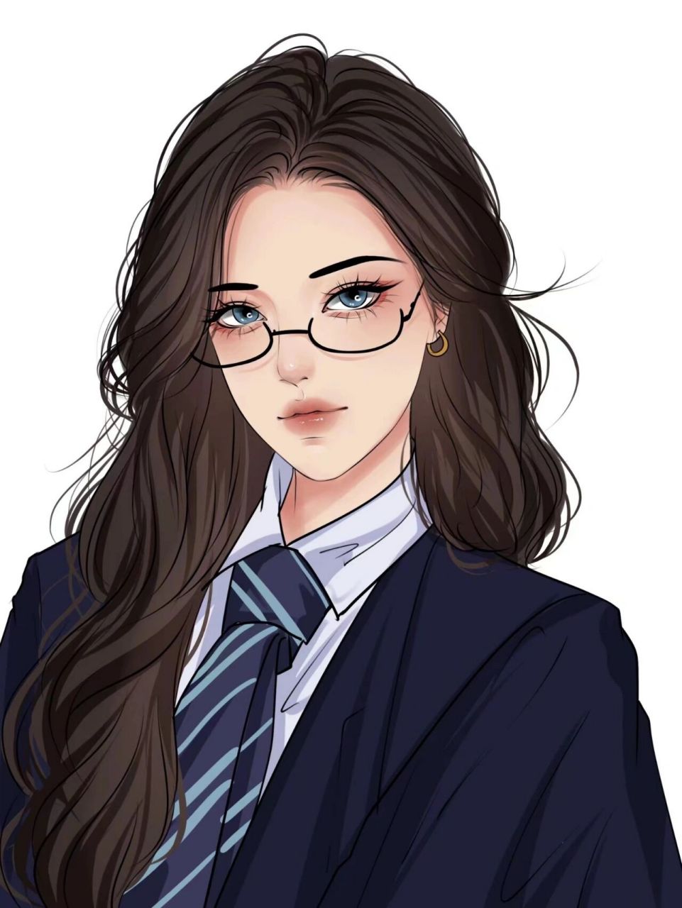 手绘画一个自信好看时尚的女生动漫头像 日常画画分享  分享一组自信