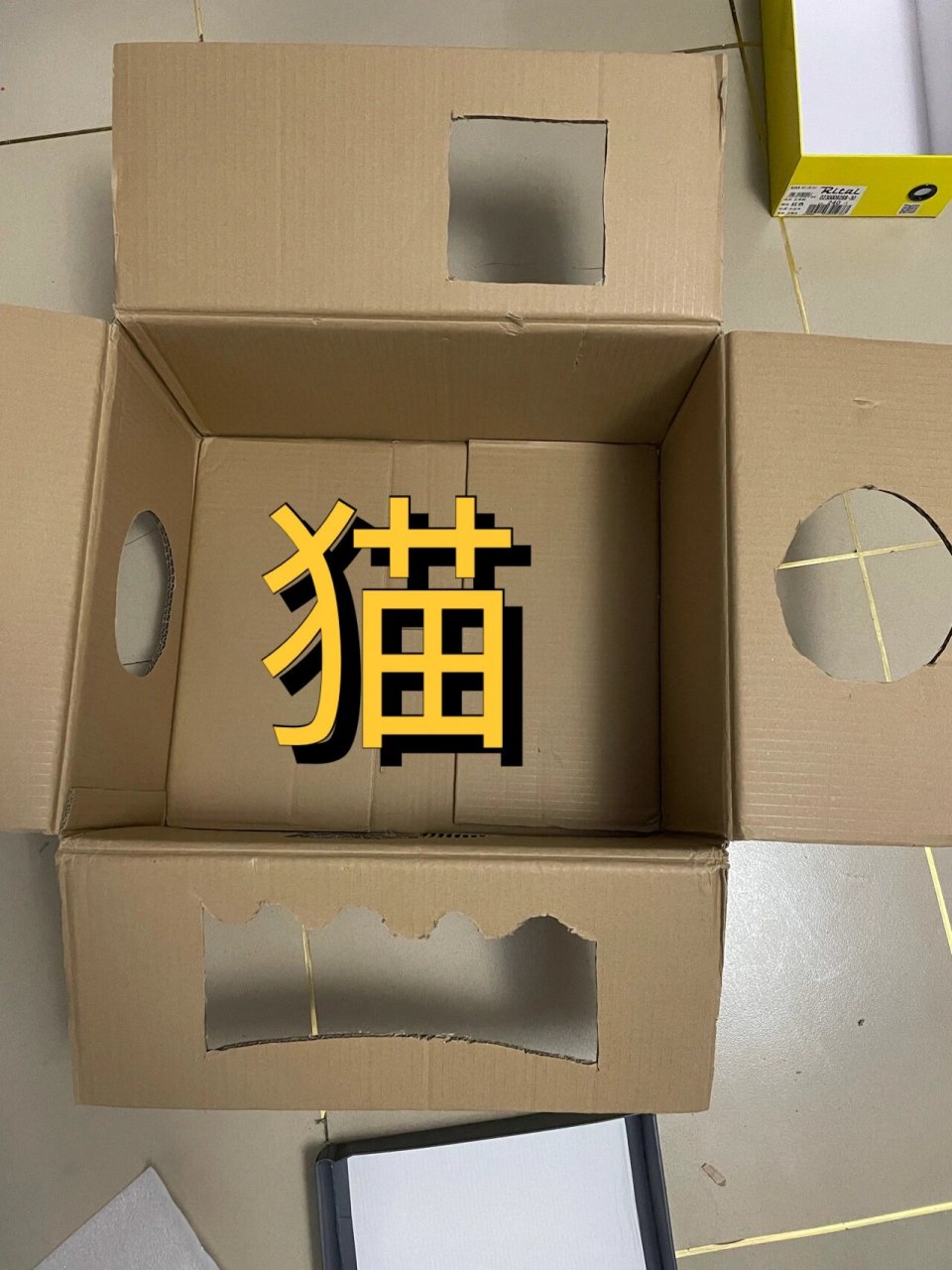 不用的纸箱别扔!随便搞搞,猫窝不就有了!