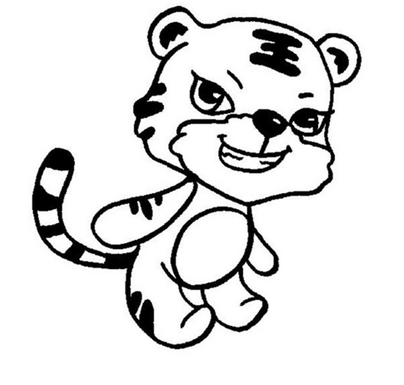 老虎简笔画 从简单到难的老虎简笔画画法,不同的动态造型,快来动起手