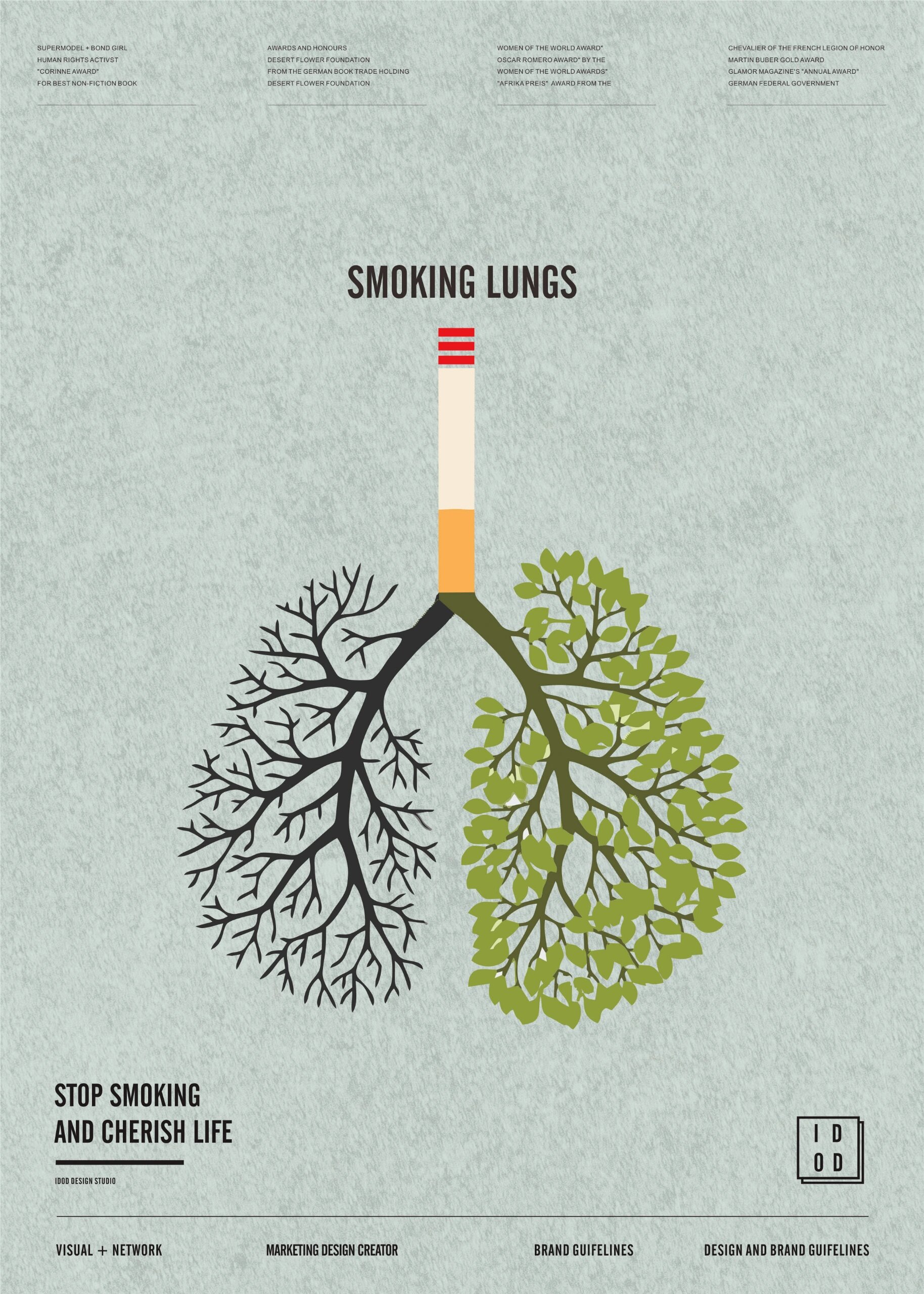 禁烟公益海报创意设计