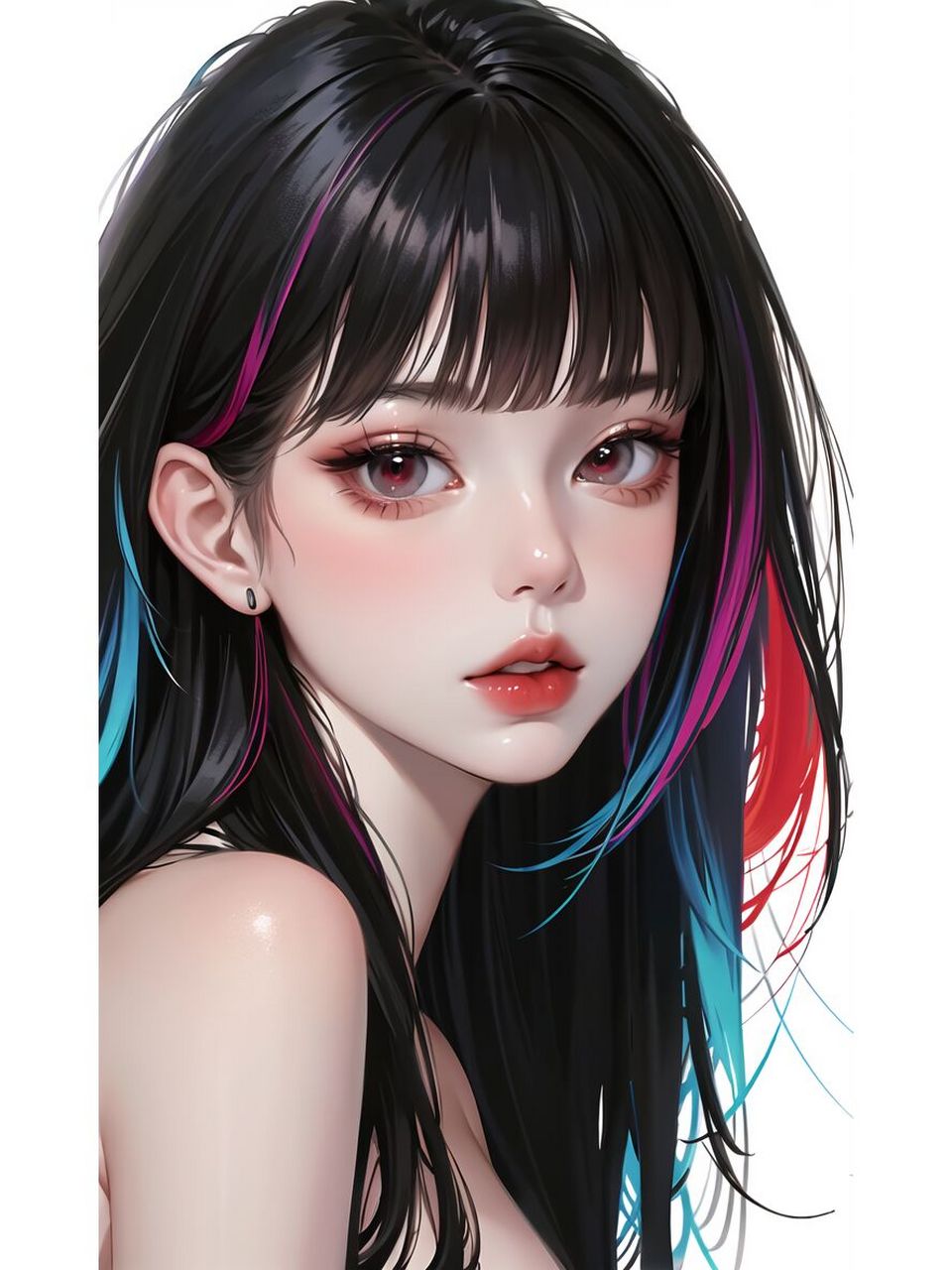 头像,挑染发型 带一点高冷的小姐姐看好了~020202020202