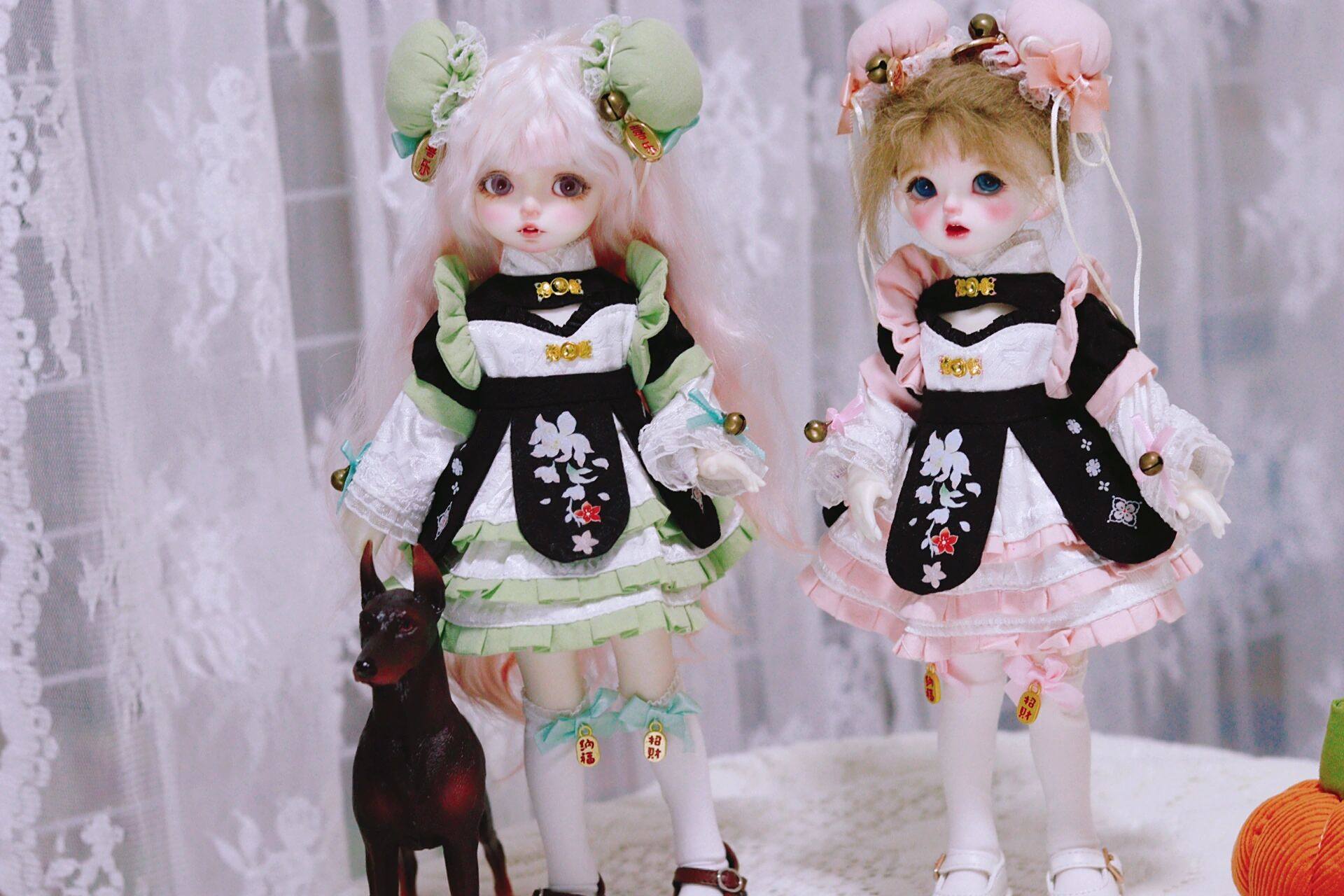 【bjd】国风少女五件套娃衣纸样分享 原创,请勿商用.