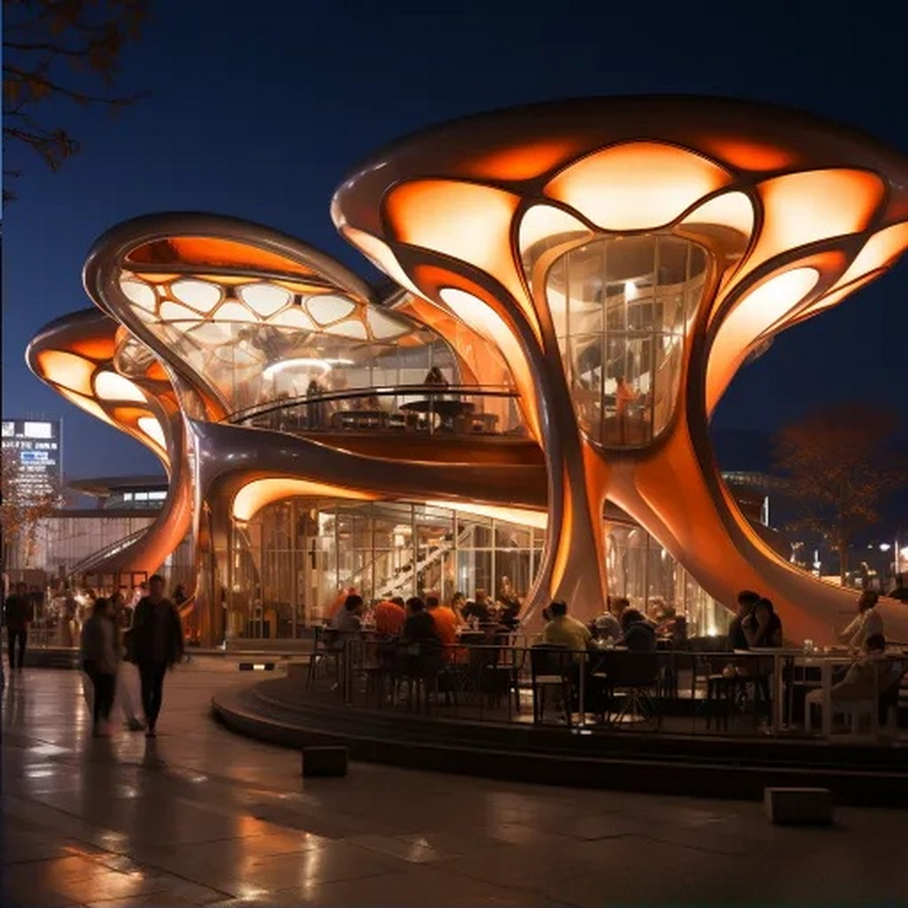 膜结构夜景美食广场如何发挥优势#深圳信和鼎膜结构 夜经济持续火爆