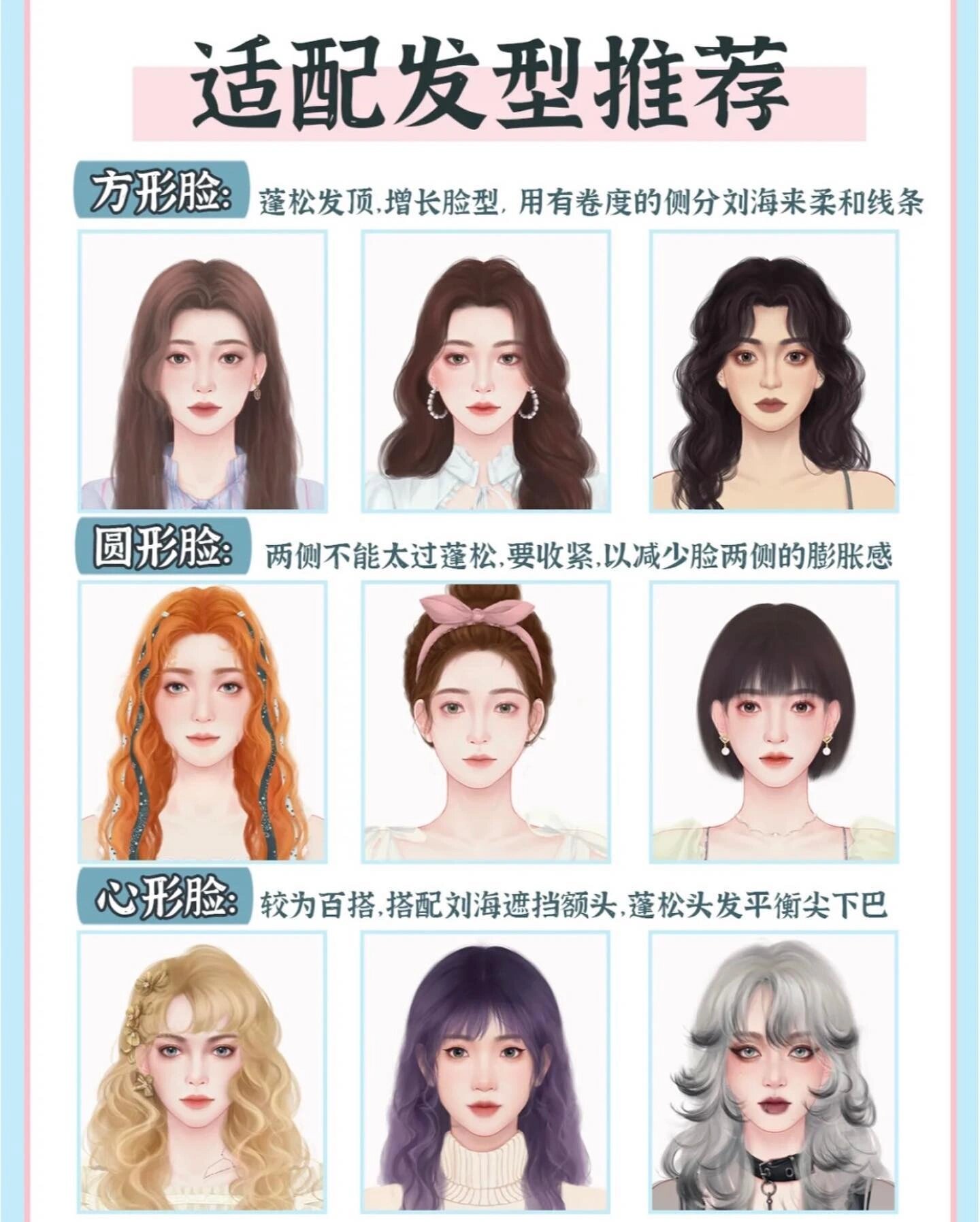 测试结果发到评论区看看自己的脸型适合什么发型吧