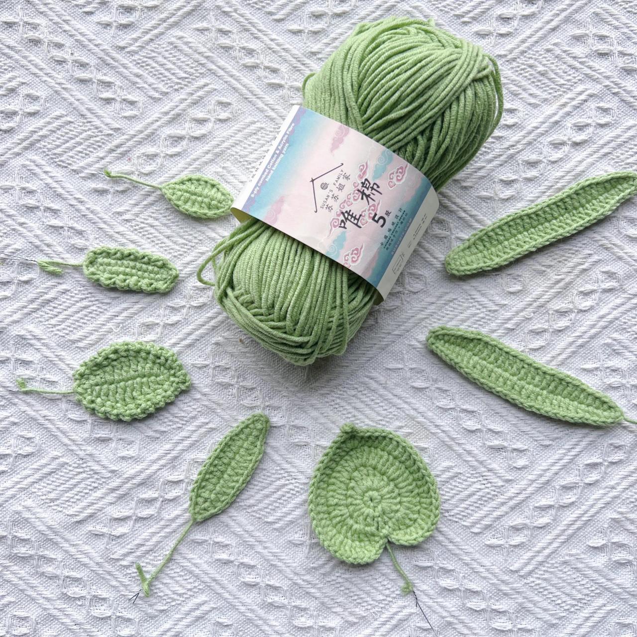 常用钩织叶子图解合集 不用再花时间找图解    有没有像我一样的 隔一