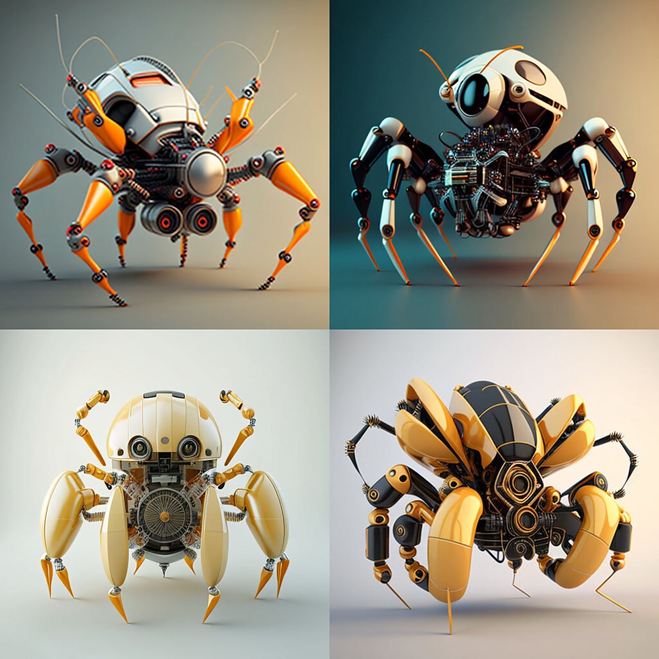 应用场景仅供参考,一种仿生的蜘蛛机器人,具有装载功能,头部设有伸缩