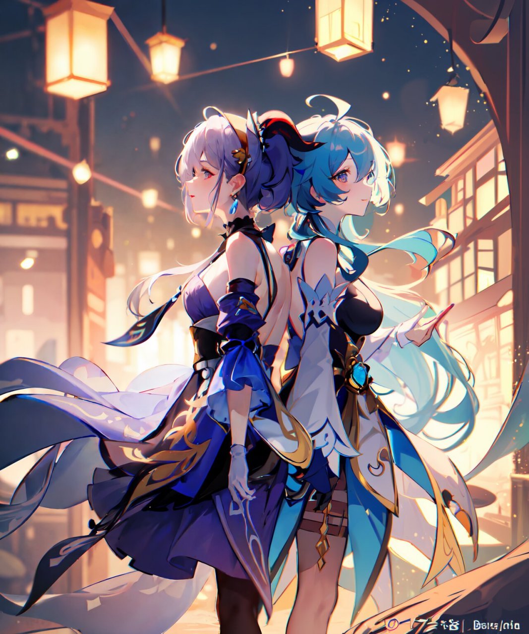 晴时有雨丨刻晴 × 甘雨