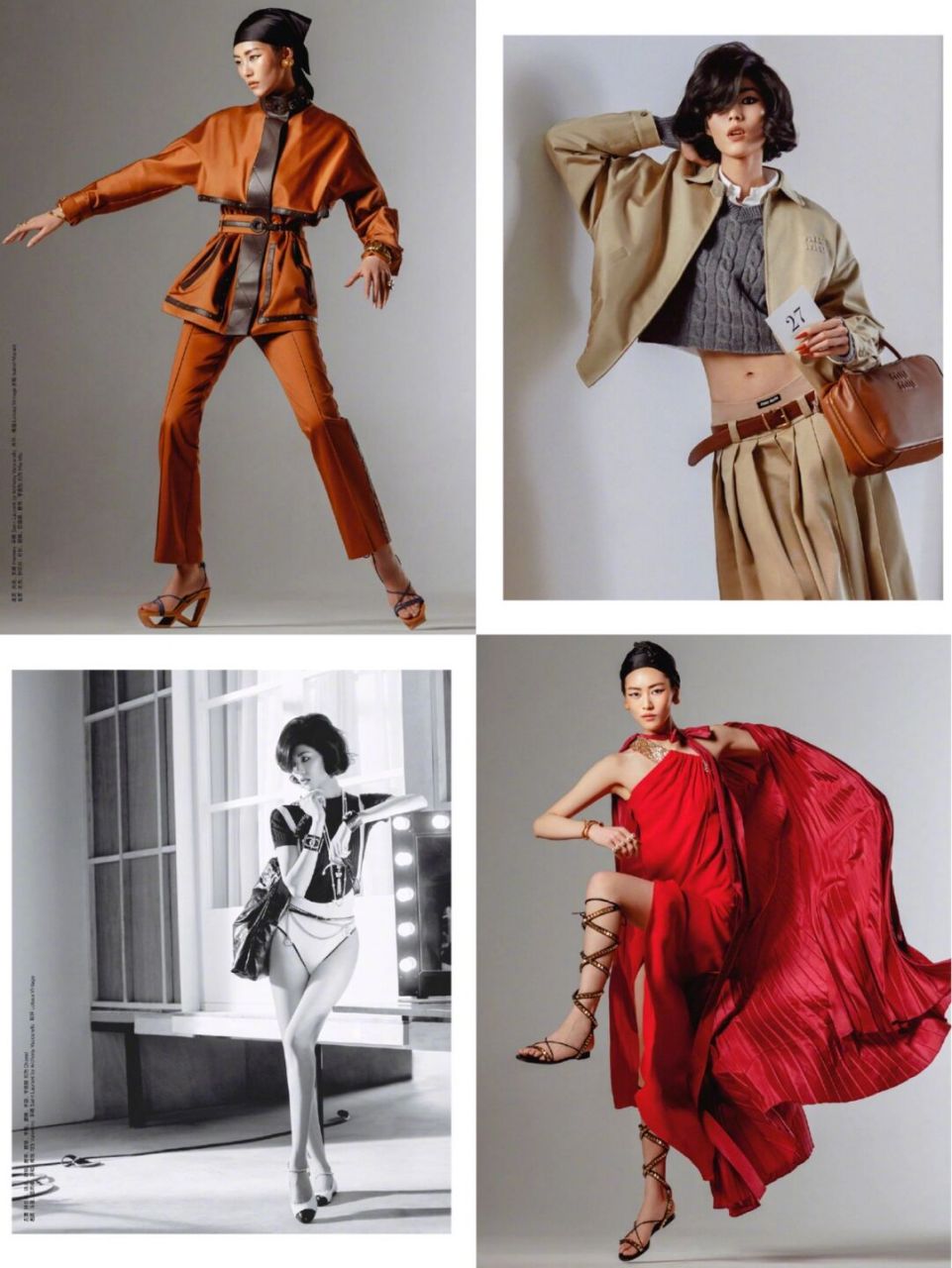 刘雯 | 时尚芭莎三月刊封面人物 超模春夏开季,穿着prada黄裙登封