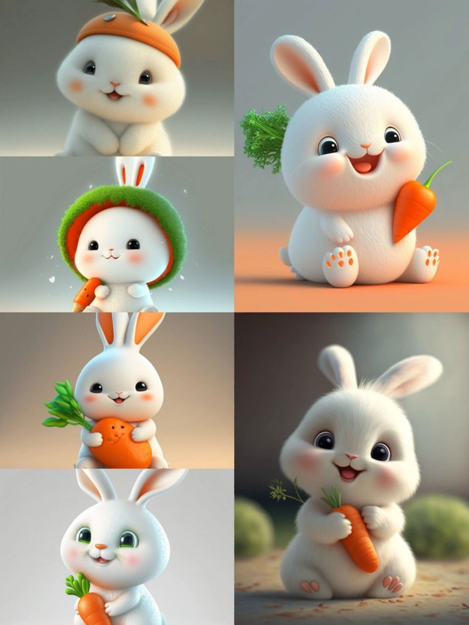 爱吃胡萝卜的小胖兔   #可爱