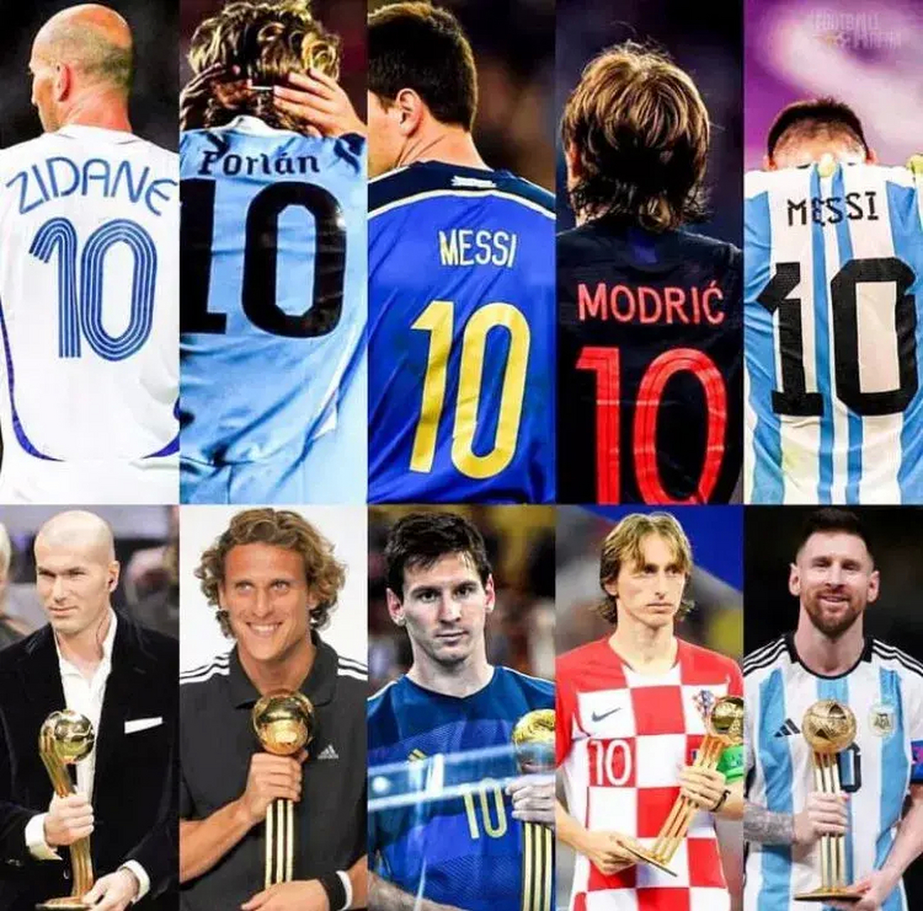最近五届世界杯金球奖得主都身穿10号!  啊?