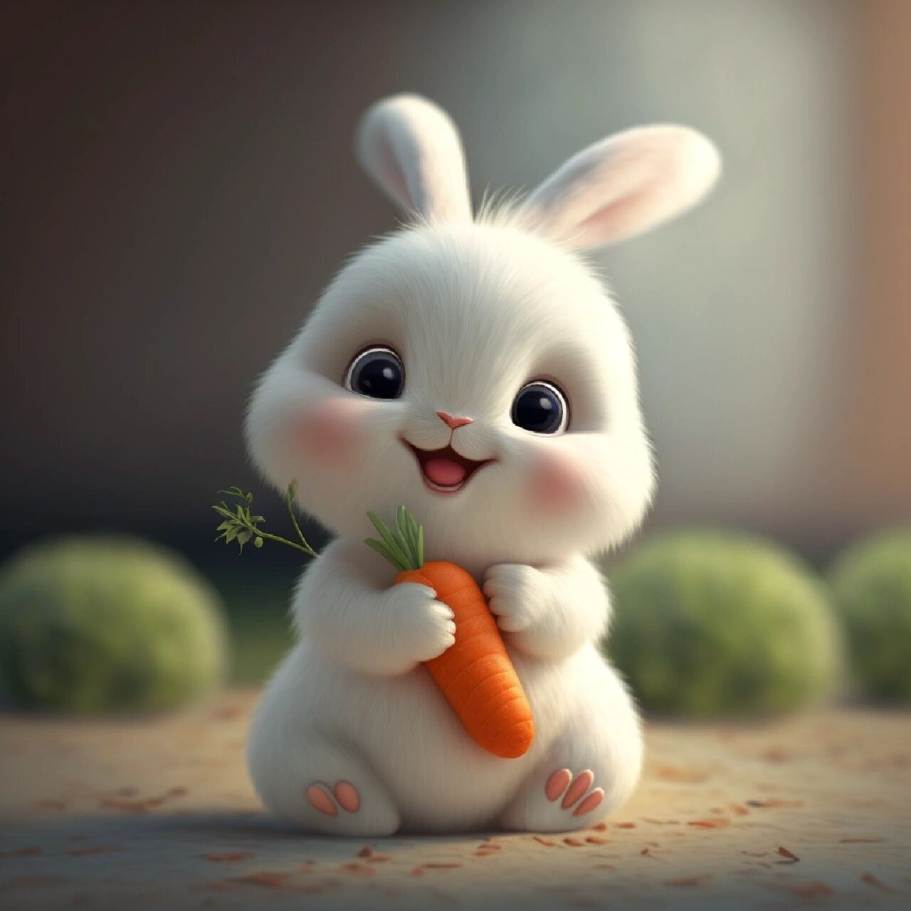 爱吃胡萝卜的小胖兔   #可爱