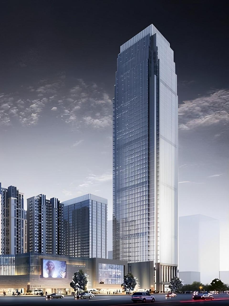 项目位于淄博市新区金融中心,总建筑面积31万平方米,集公寓,商业,洲际