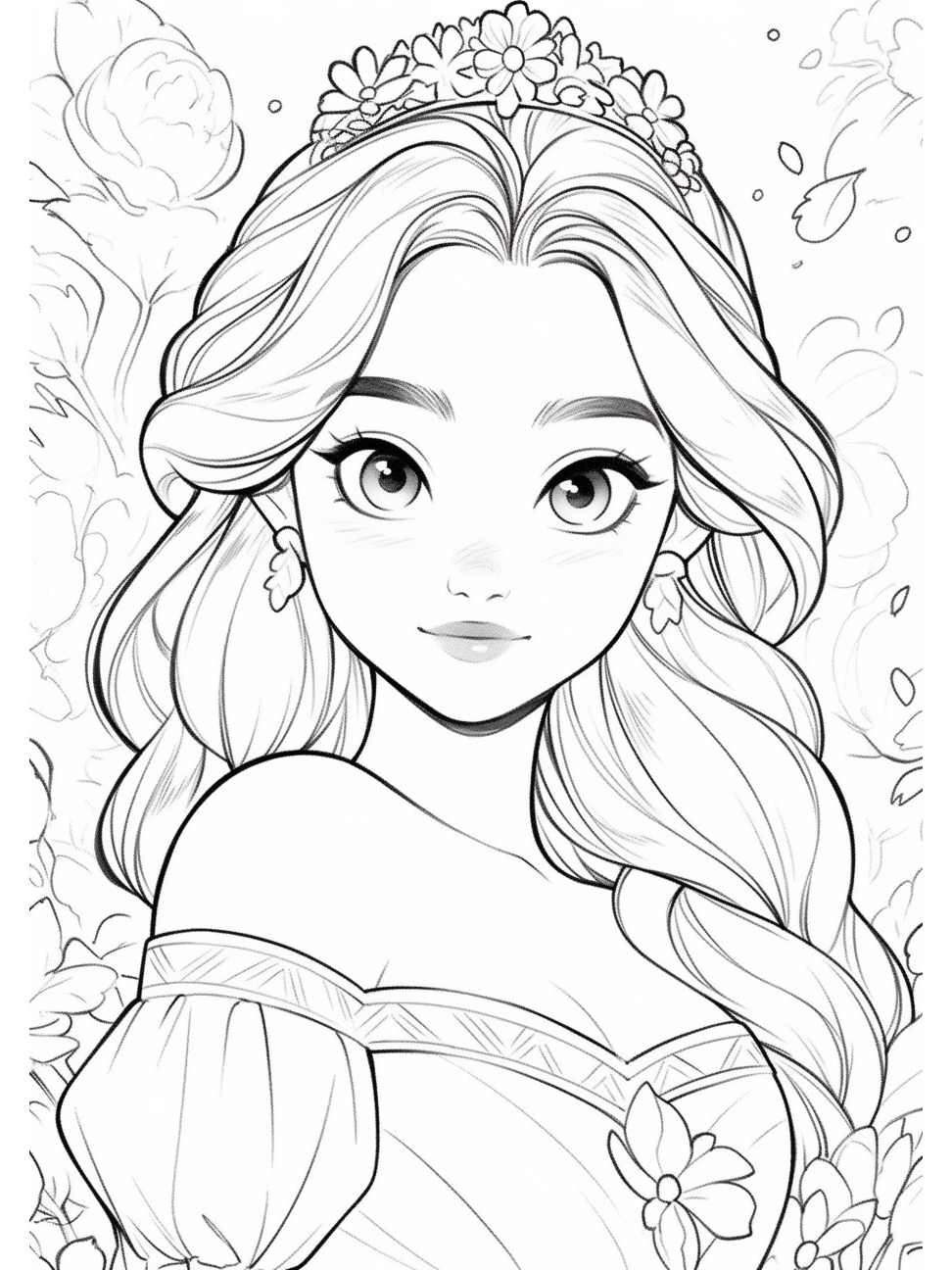 女孩纸就要画可爱的公主 a4尺寸,下载即用,支持商用(唯一要求:打卡)