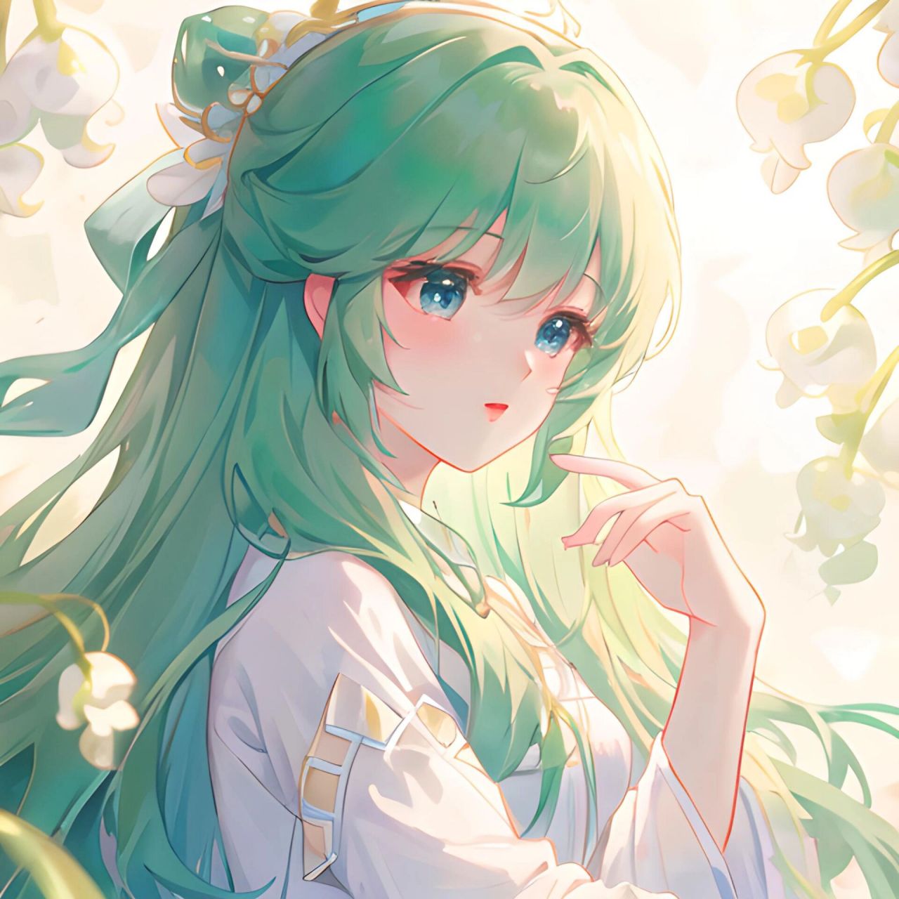 清新铃兰丨绿色系女生闺蜜头像