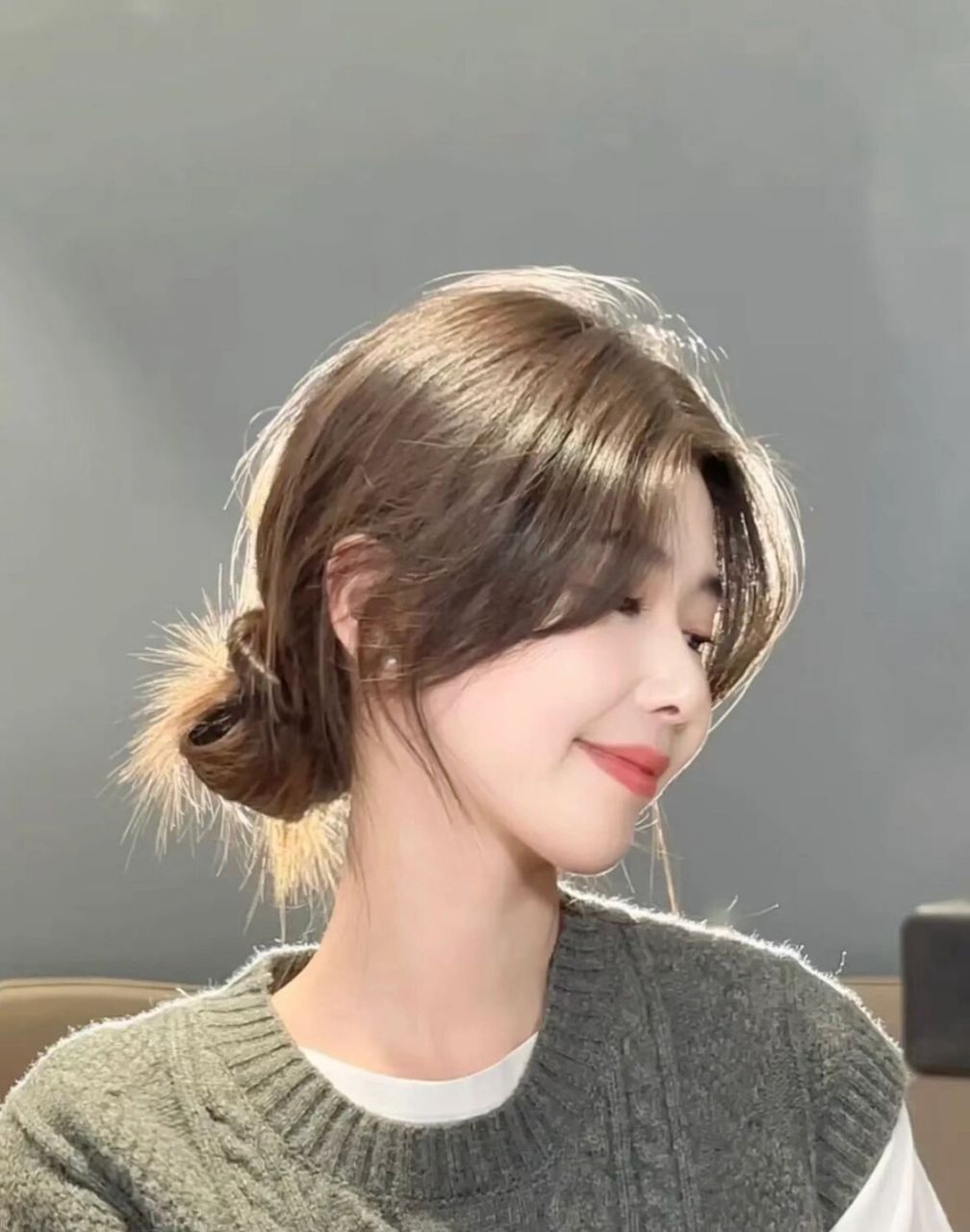 高额头高发际线扎发必备氛围感胎毛刘海    广州烫发 胎毛刘海 法式烫