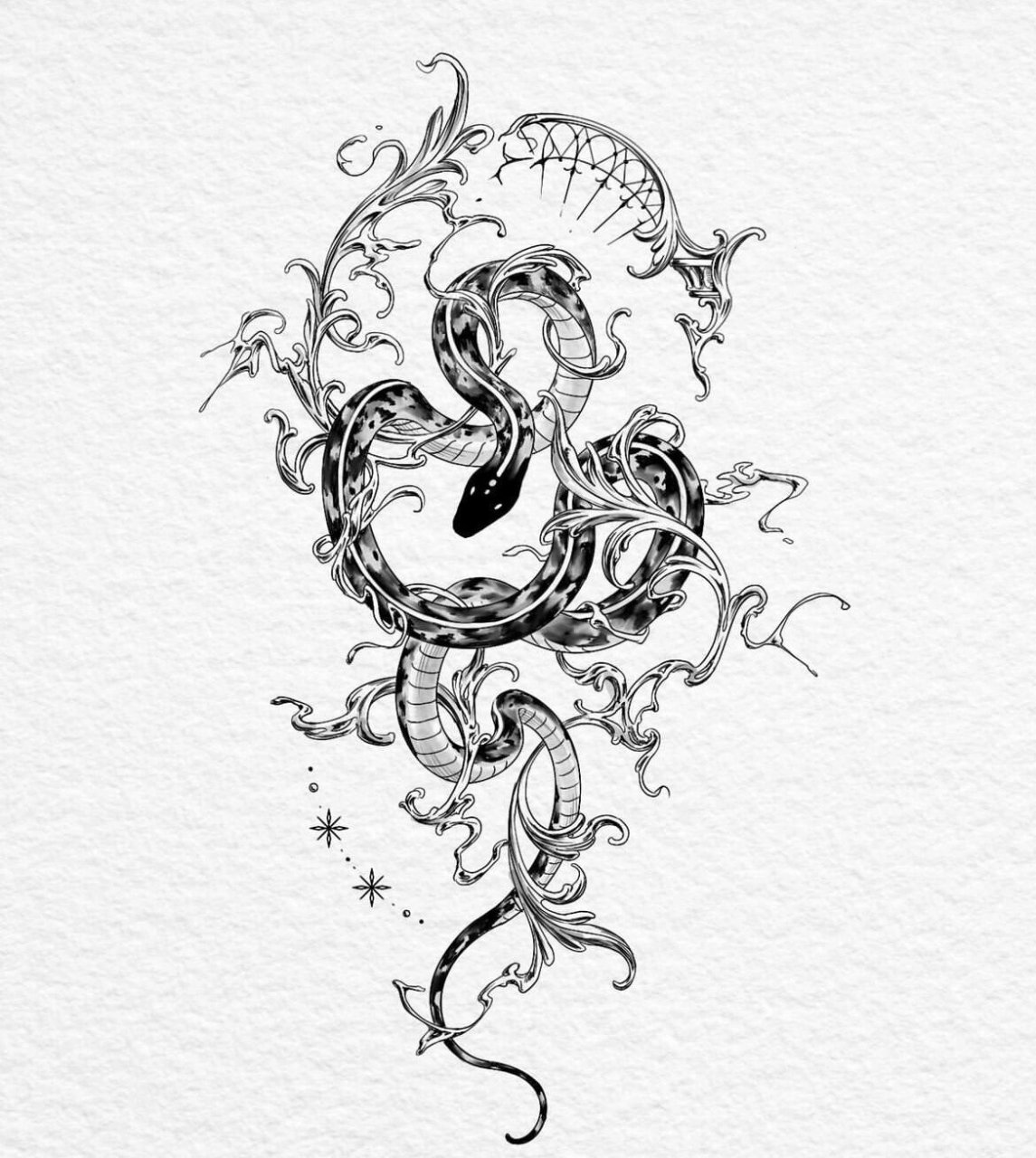 这个图案让你惊艳全场 蛇纹身 97 的意义可以因人而异.