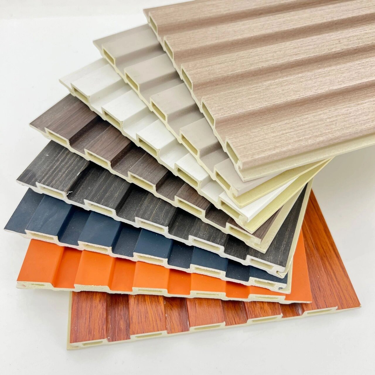 成都生态木墙板格栅板木塑凹凸形电视背景墙裙阳台绿可木长城装饰材料