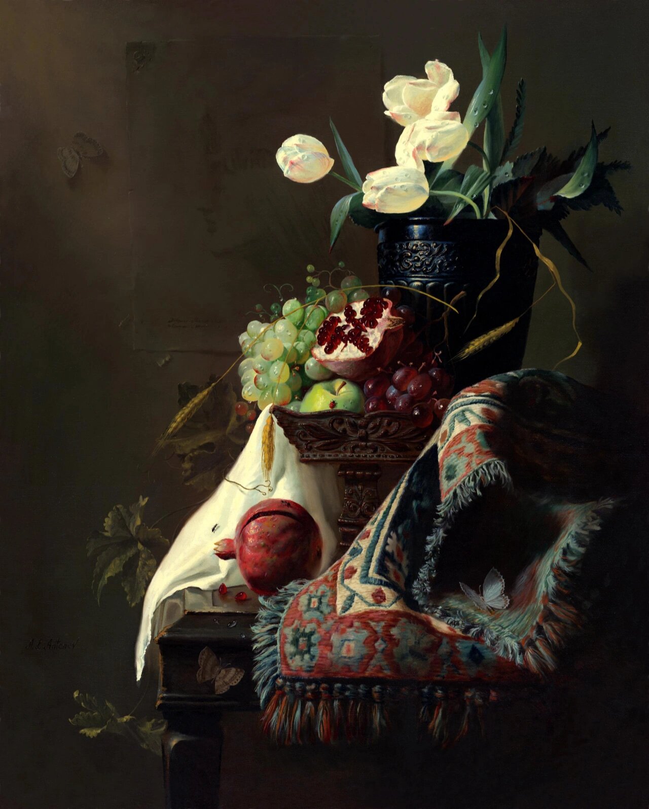 临摹素材分享 九张西方静物油画