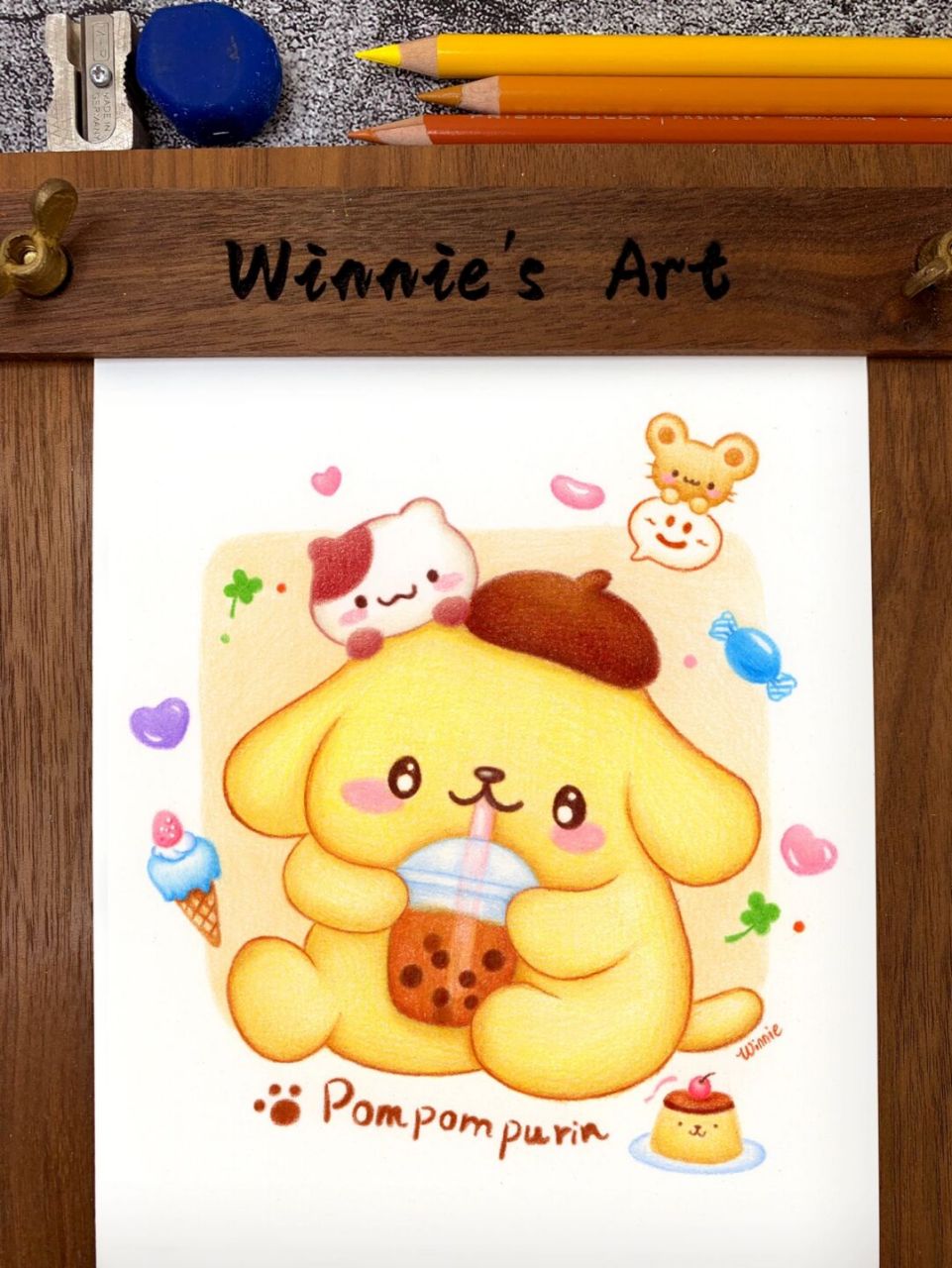 【手绘彩铅卡通】三丽鸥/布丁狗/附线稿 老规矩:完整