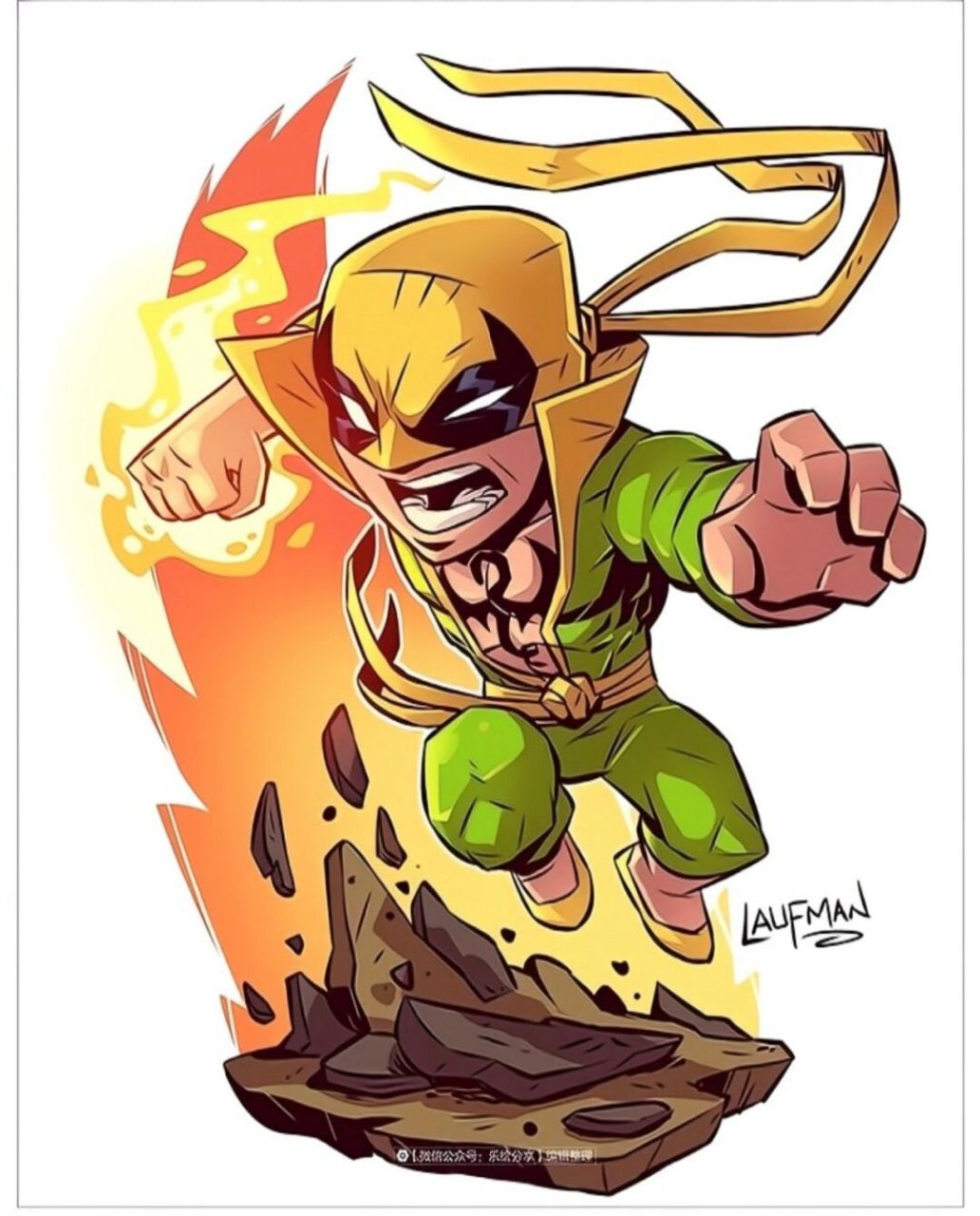 漫威系列q版手绘(附原图) #漫威# 临摹插画师derek laufman的作品