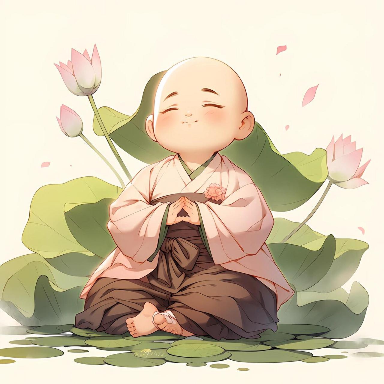 古风壁纸|胖胖的小和尚 每日分享