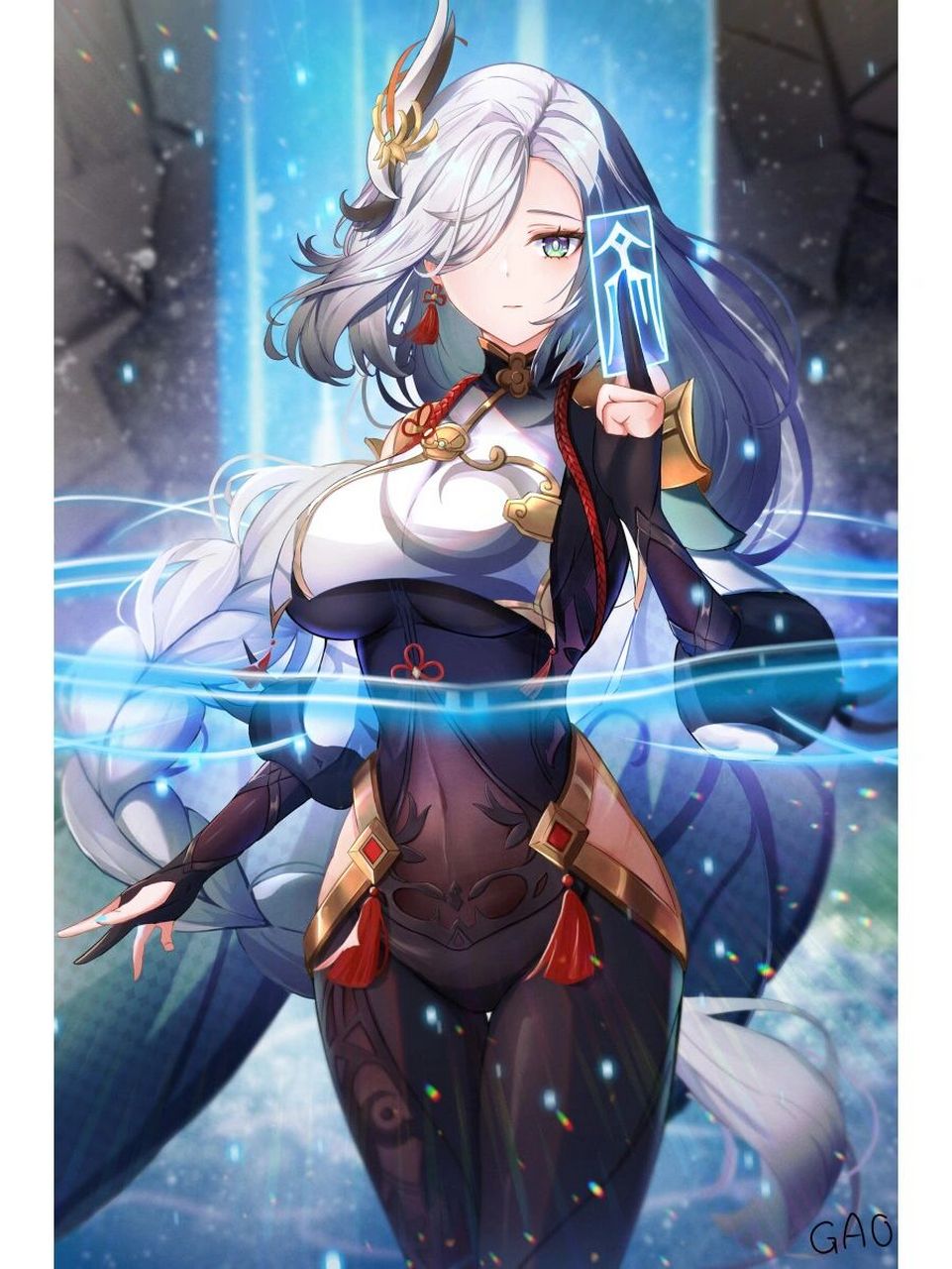 二次元美图|《原神》申鹤                  高清无水印原图获取方式