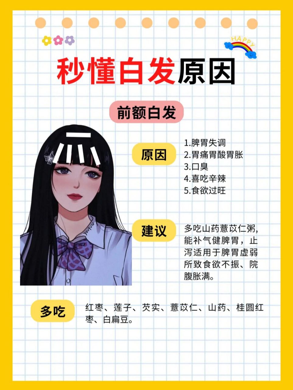 93秒懂白发的原因 82两鬓白发 7815原因:两鬓长白发,大多是