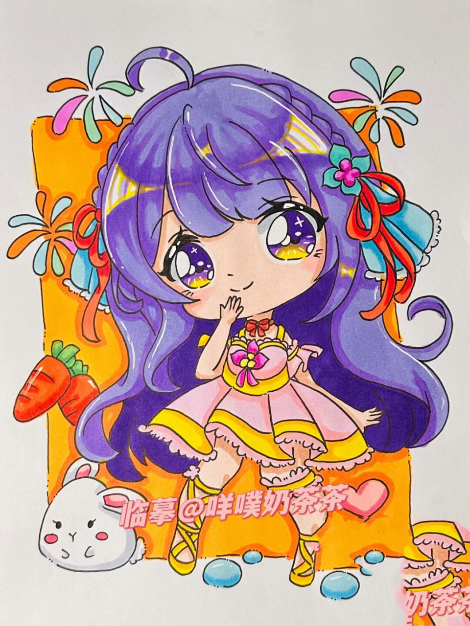 动漫# #寻找绘画大神# #动漫手绘# #手绘# #绘画# #马克笔手绘# #q版