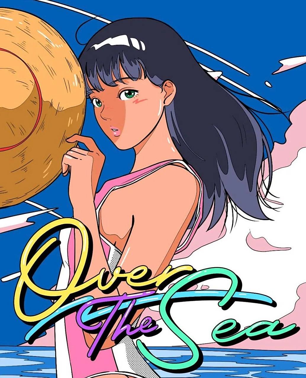 绝美古早风少女海报插画98元气俏皮美少女95 插画欣赏98 浓浓